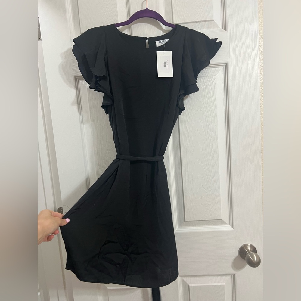 Chicwish Black Ruffle Sleeve Dress